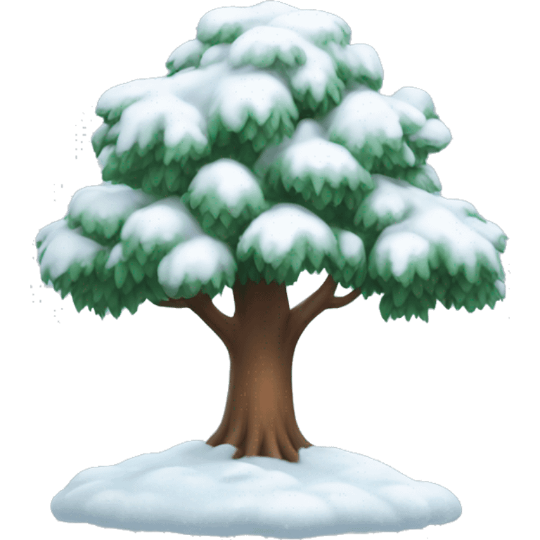 Snowy tree emoji