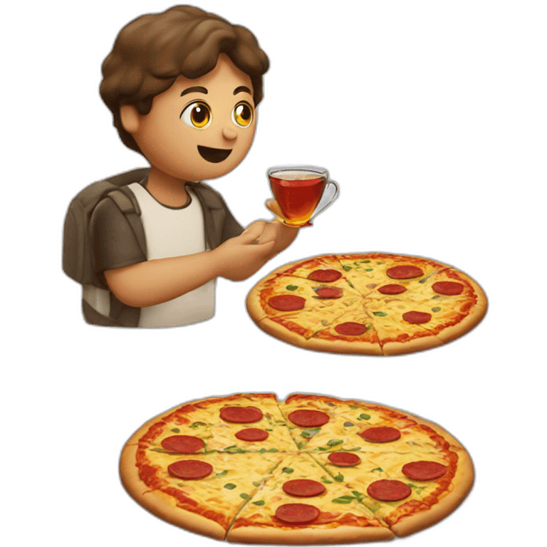 Bible tea avec pizza emoji