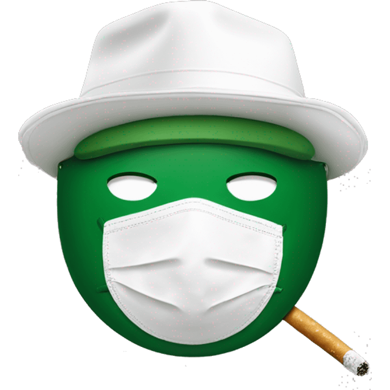 Lacoste smoking friends with white lacoste mask emoji