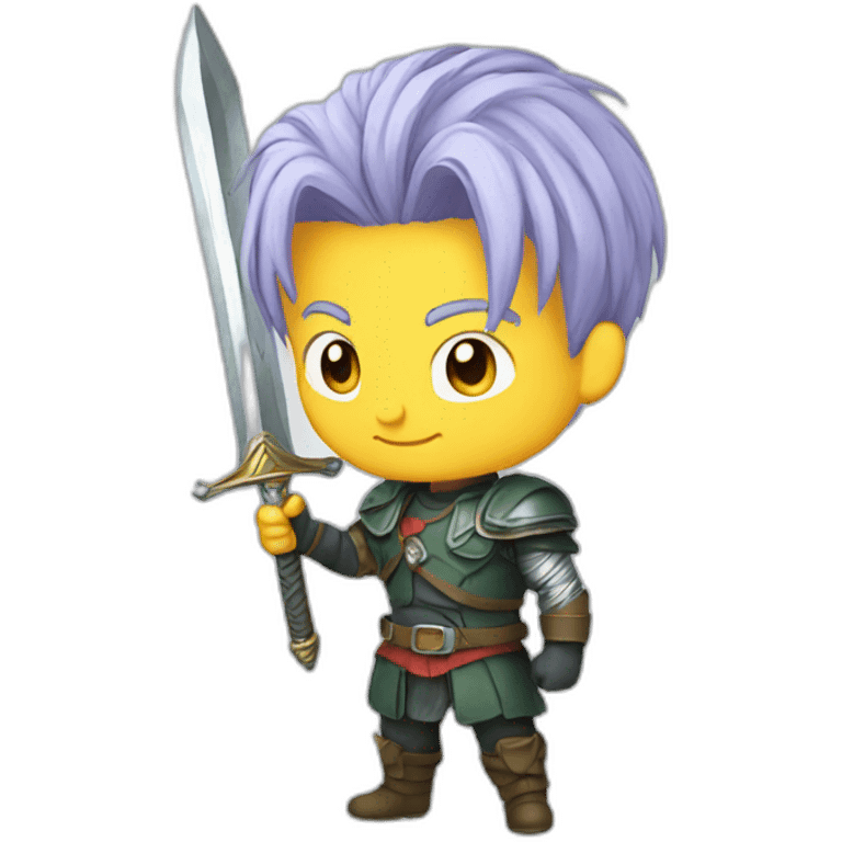 Trunks with de Excalibur  emoji