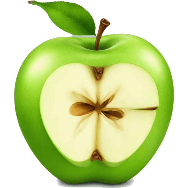 Apple cut in half emoji