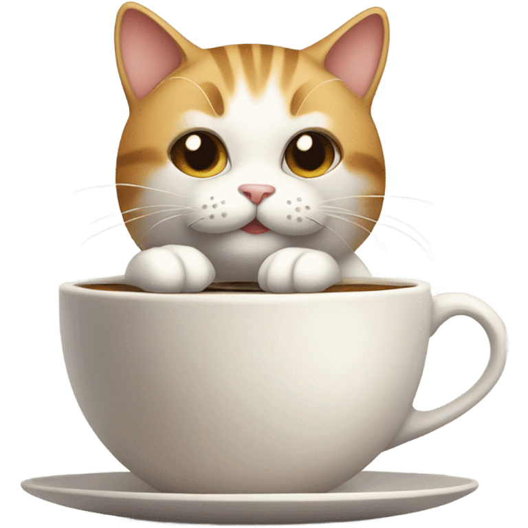 cat with coffee emoji