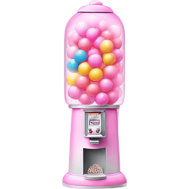 Pink ombre tall round bubblegum machine with glitter  emoji