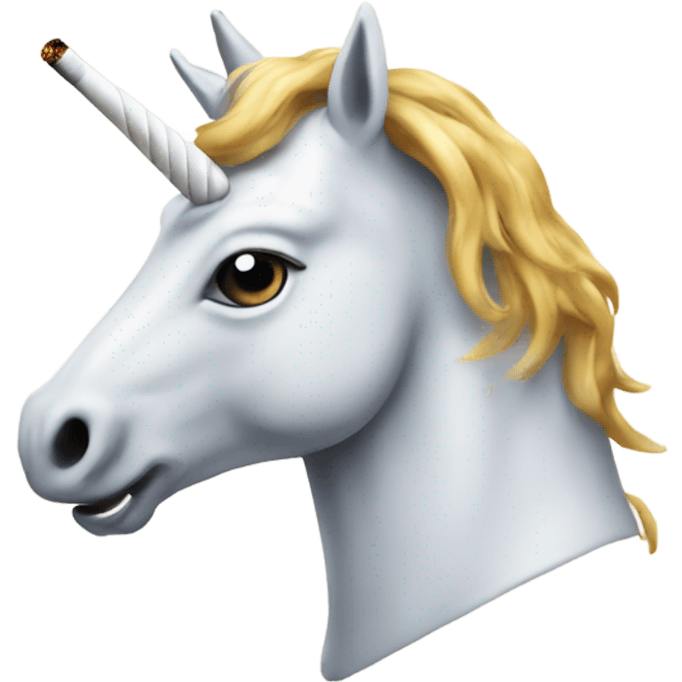 Unicorn smoking a cigarette  emoji