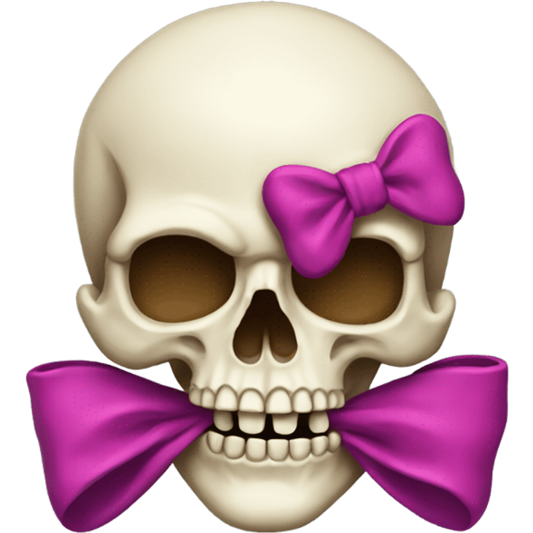 Skull with bow emoji