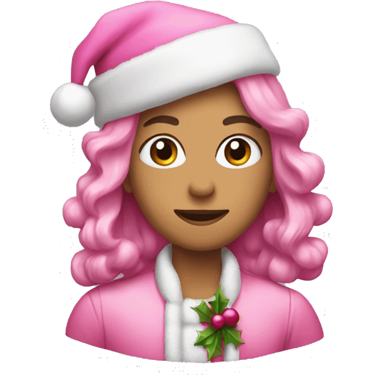 christmas pink emoji