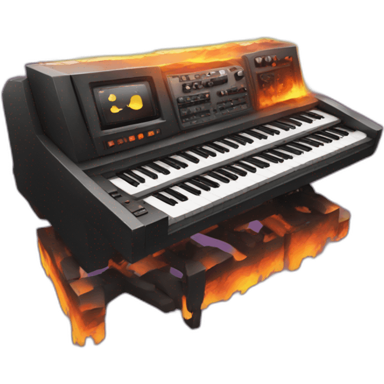 synth in fire emoji