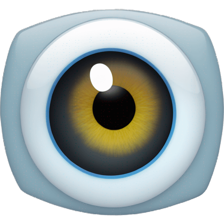  eye with three blue rectangles on the top left emoji