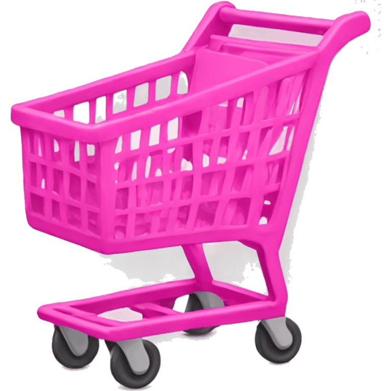 Emoji Shopping cart pink empty emoji