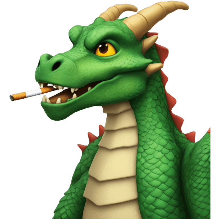 Dragon smoking a cigarette  emoji