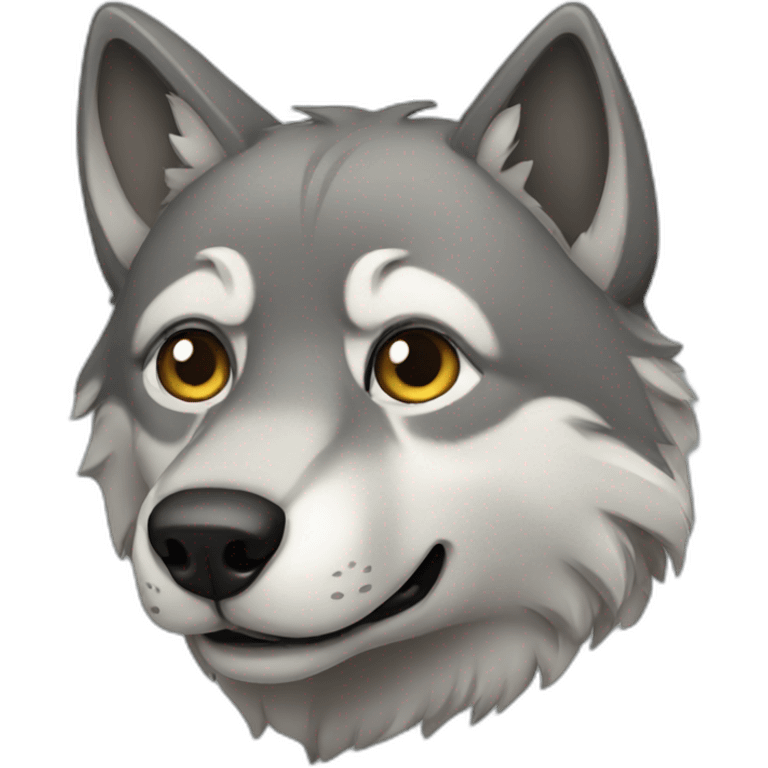 Grey wolf emoji