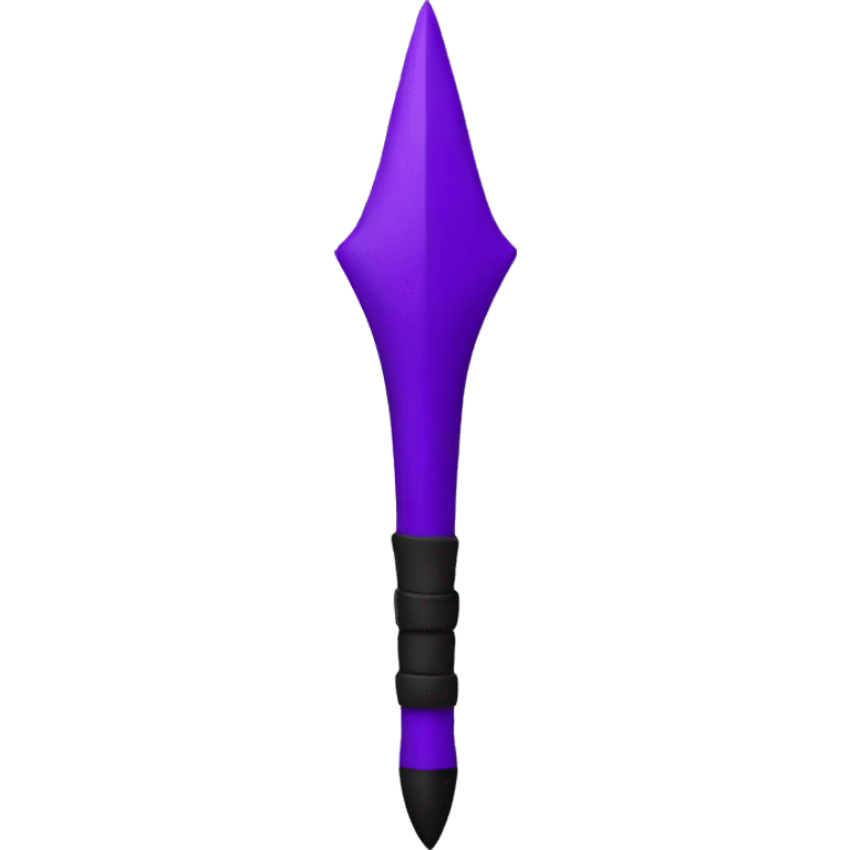 Purple spear with black tip emoji