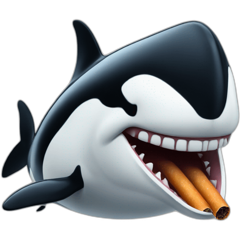 smoking orca face emoji