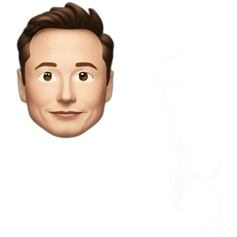 Elon Musk on top of spacex rockets emoji