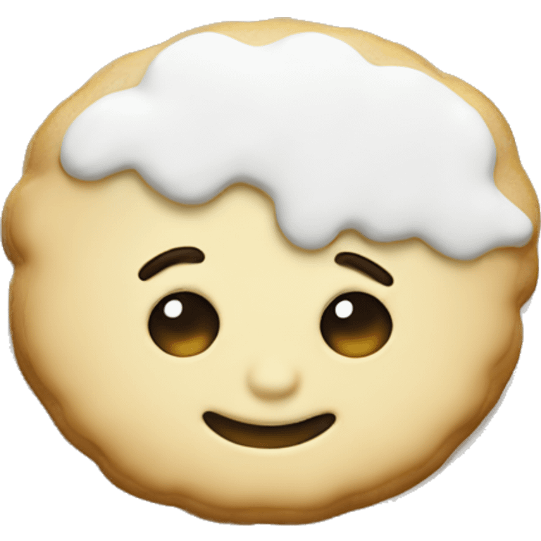 white sugar cookie emoji