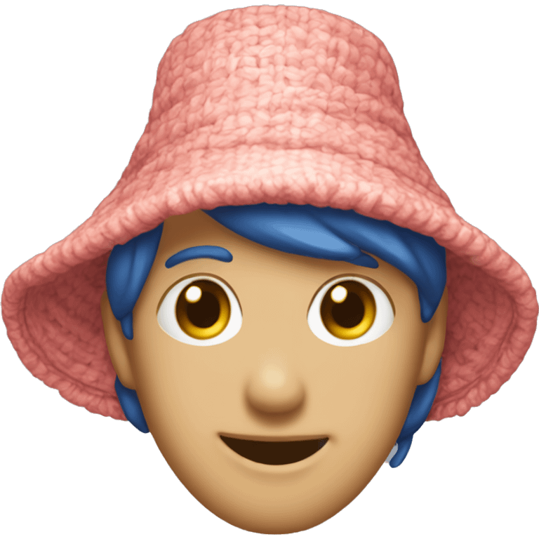 Bonnet phrygien rouge avec les yeux bleus  emoji