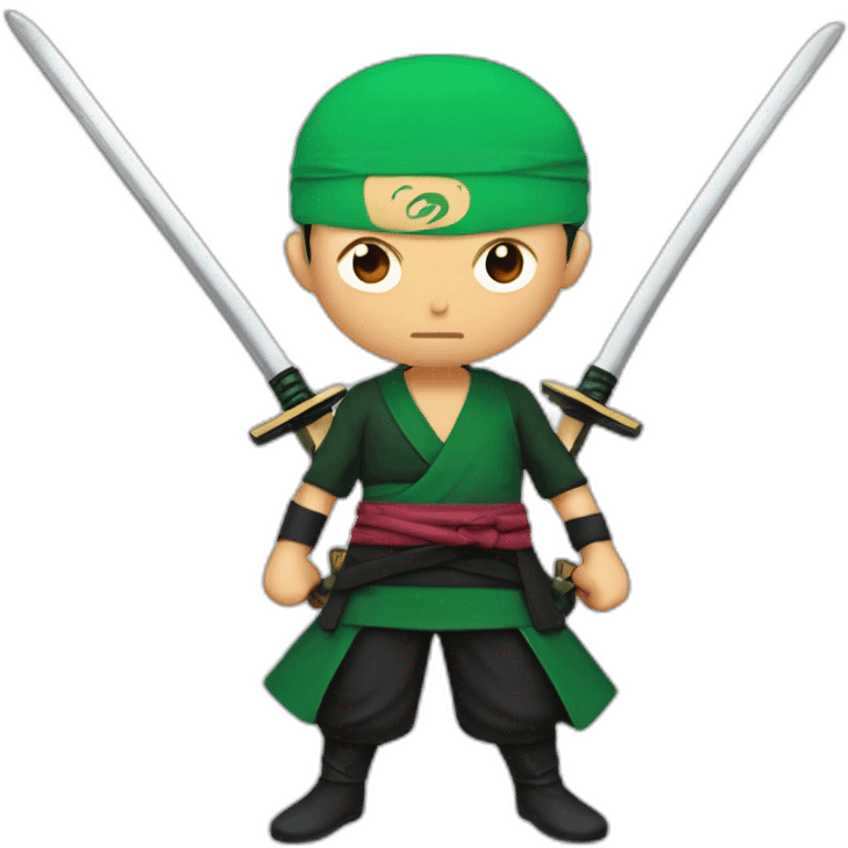 Roronoa zoro with 3 katana emoji