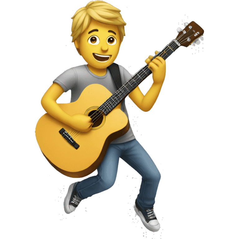 Guy playing guitar emoji