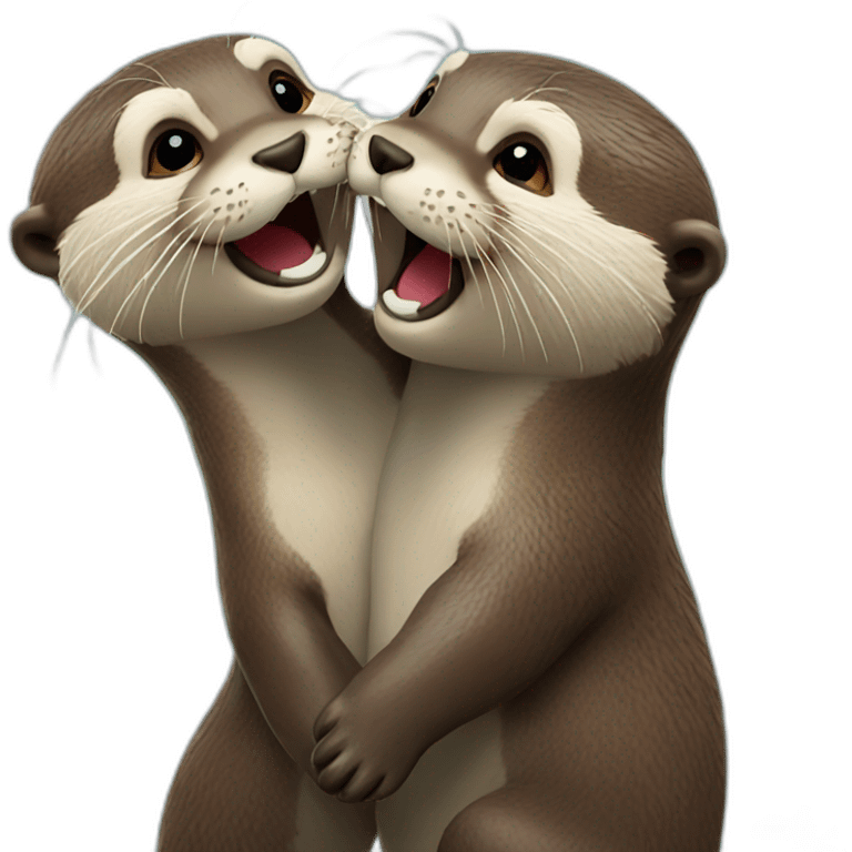 Otter kiss emoji