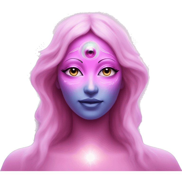 Pleiadian woman female third eye pink emoji