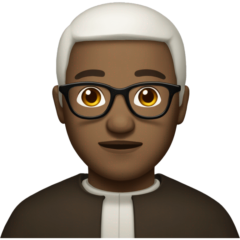 Dominican Catholic Friar with dark hair pale skin and glasses emoji