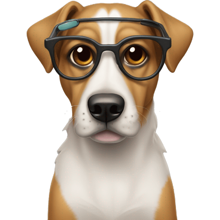 Perro con gafas emoji