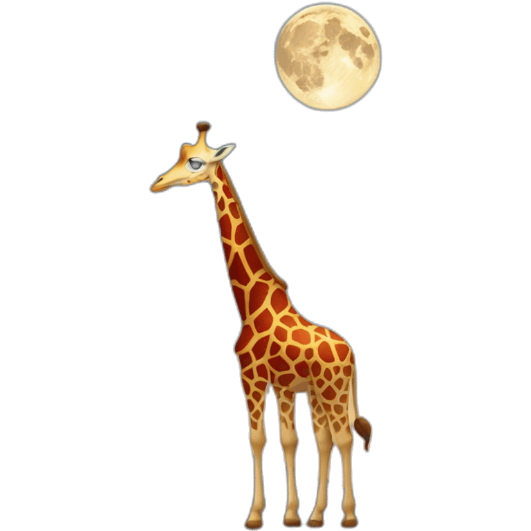  “Giraffe danzano sotto pioggia blu mentre montagne cantano lune rosse.” emoji