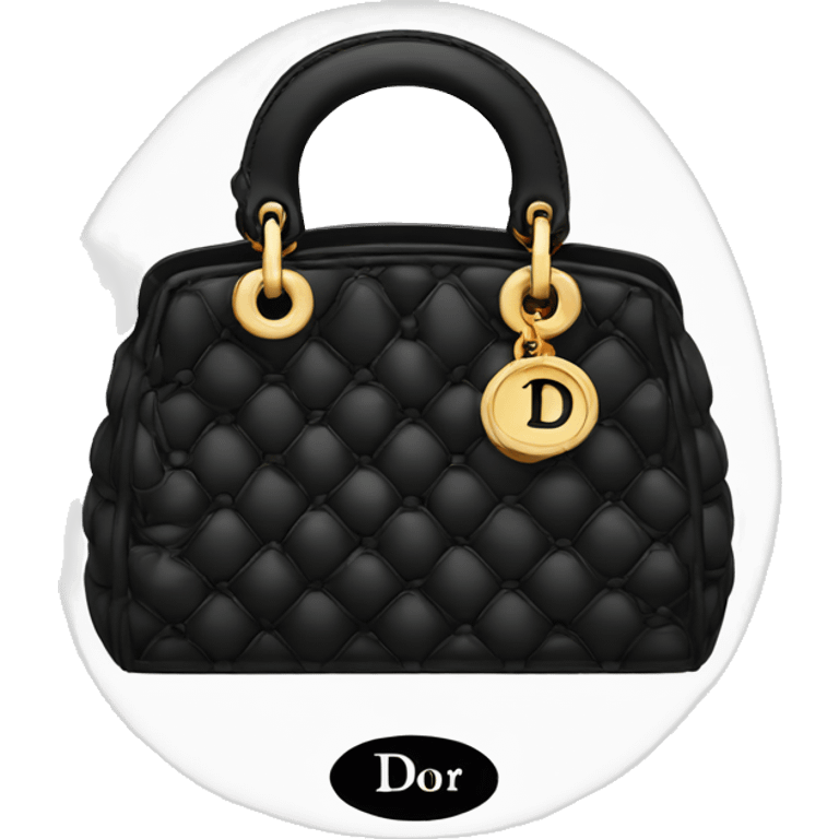 Black dior handbag emoji