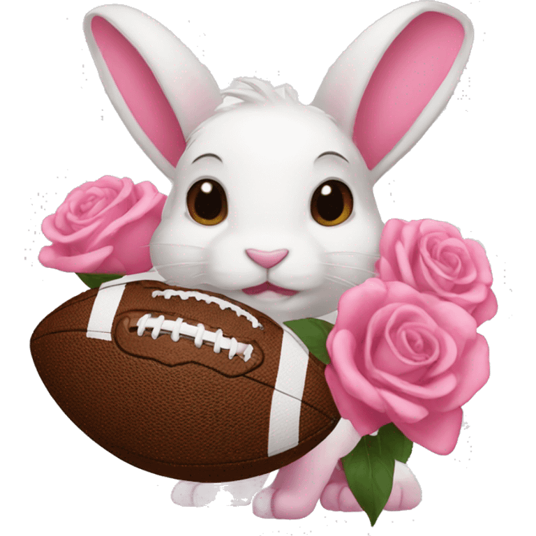 Rose rabbit football  emoji