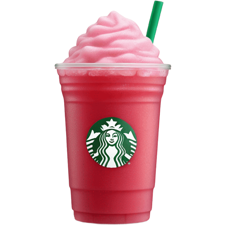 Starbucks strawberry açaí refreshers pink beverage with ice emoji