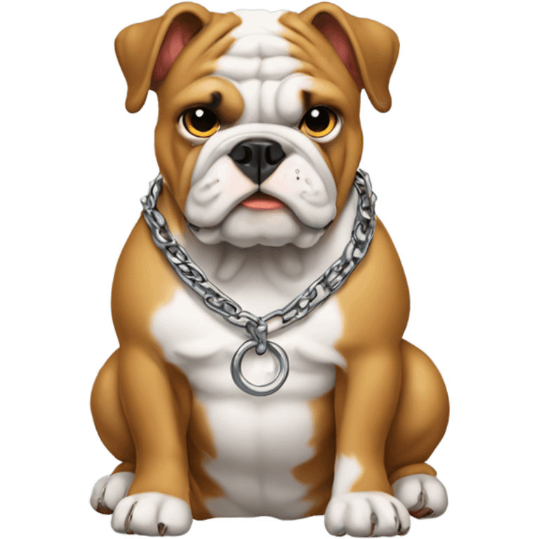 Bulldog with g chain emoji