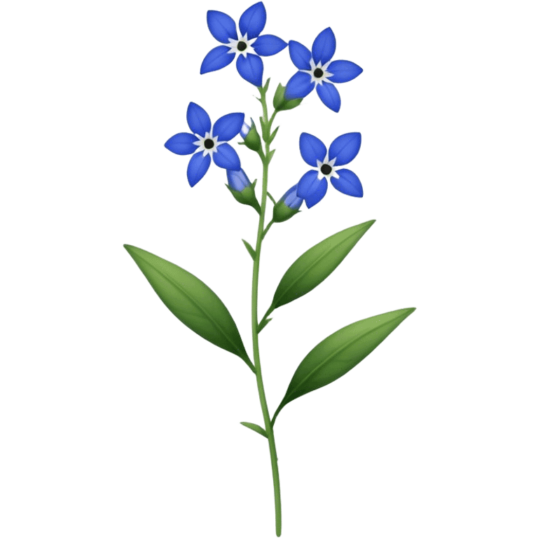 single Lobelia, straight stem emoji