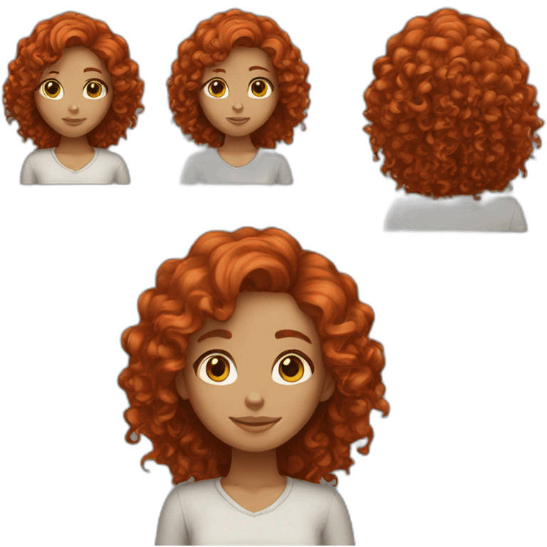 curly red-haired girl emoji