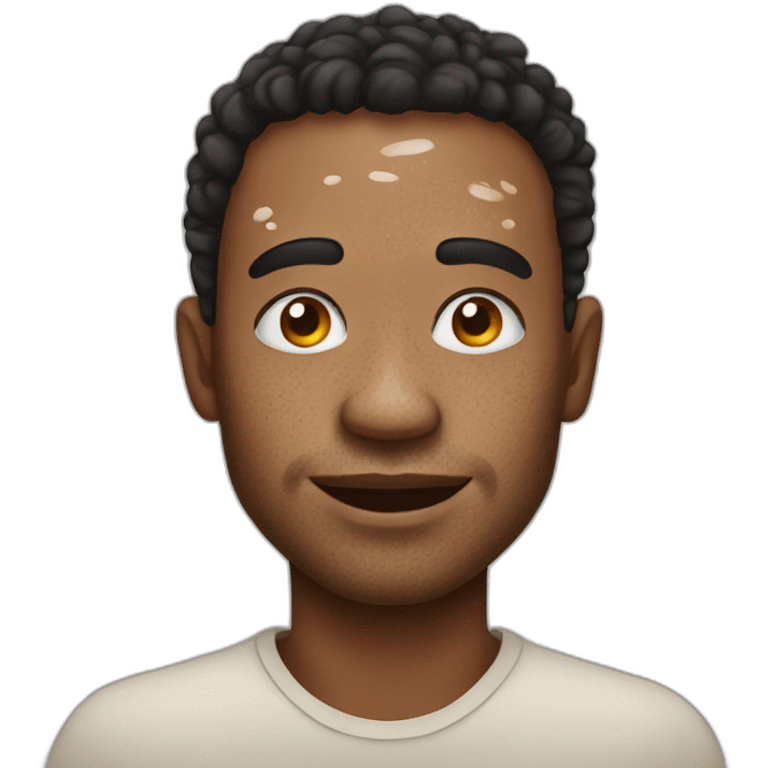 man with vitiligo emoji