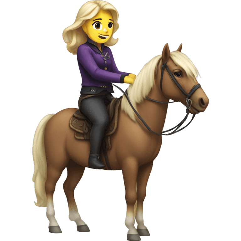 Glenda from wicked riding a pony emoji