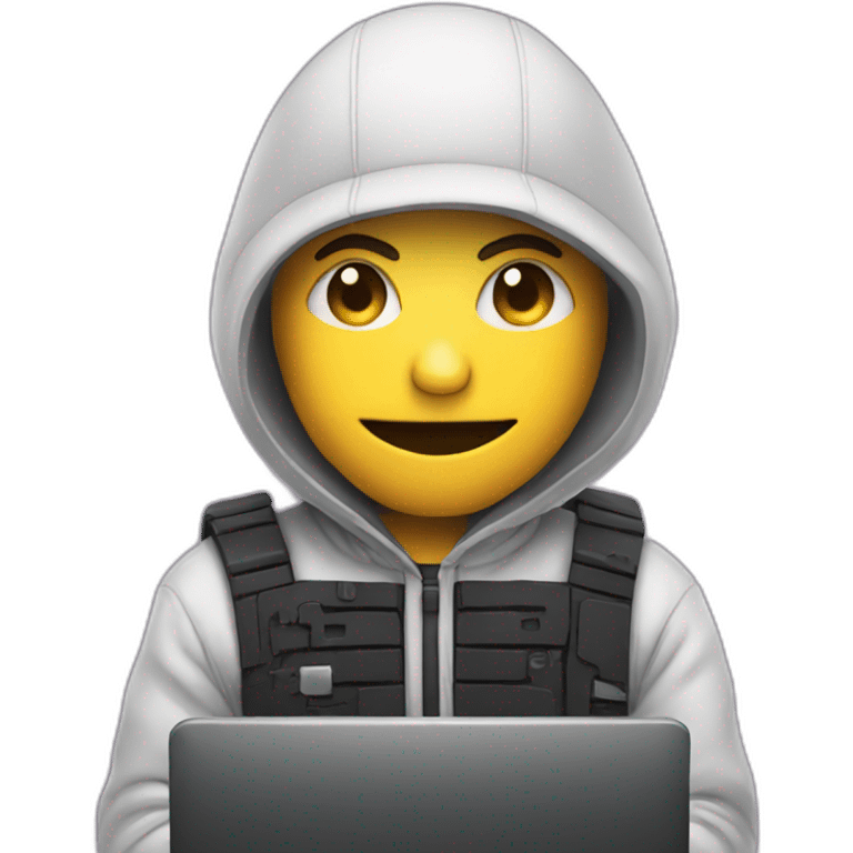 hacker on a keyboard emoji