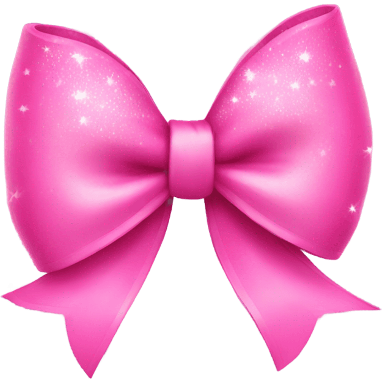 A pink Bow with sparkles emoji