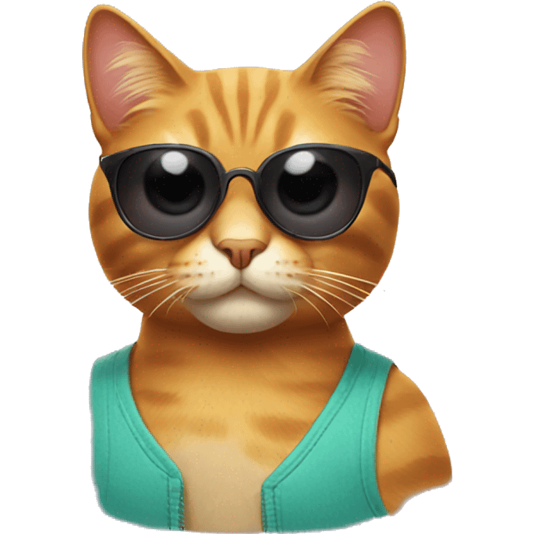 Cat with sunglasses emoji