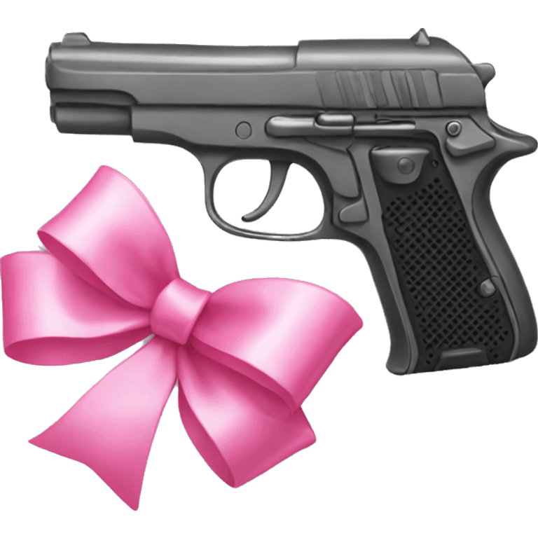 gun with pink bow emoji