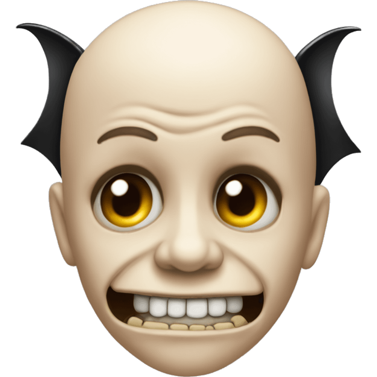 Emoji feiert mit Fledermaus, Totenkopf  emoji