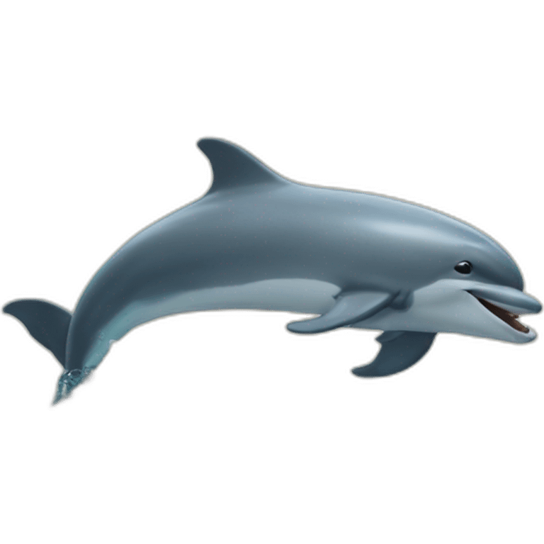 Chat sur un dophin emoji