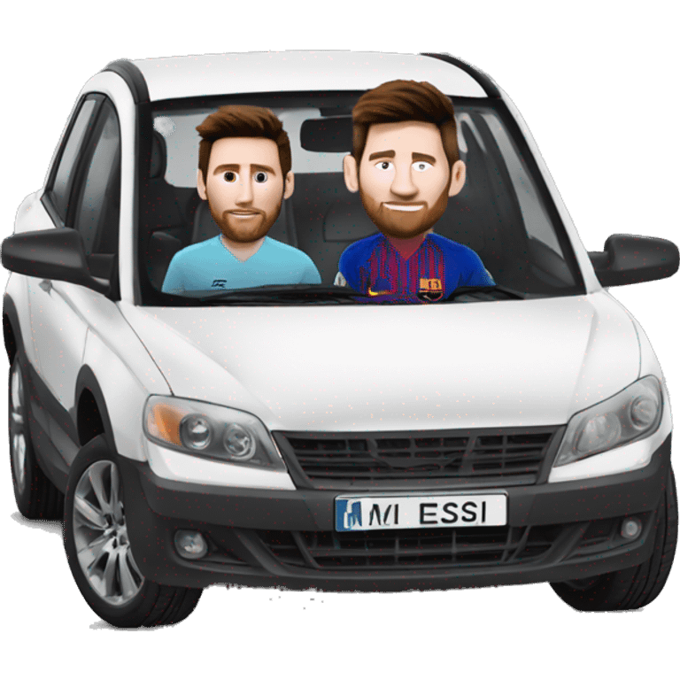 Messi dans une voiture emoji