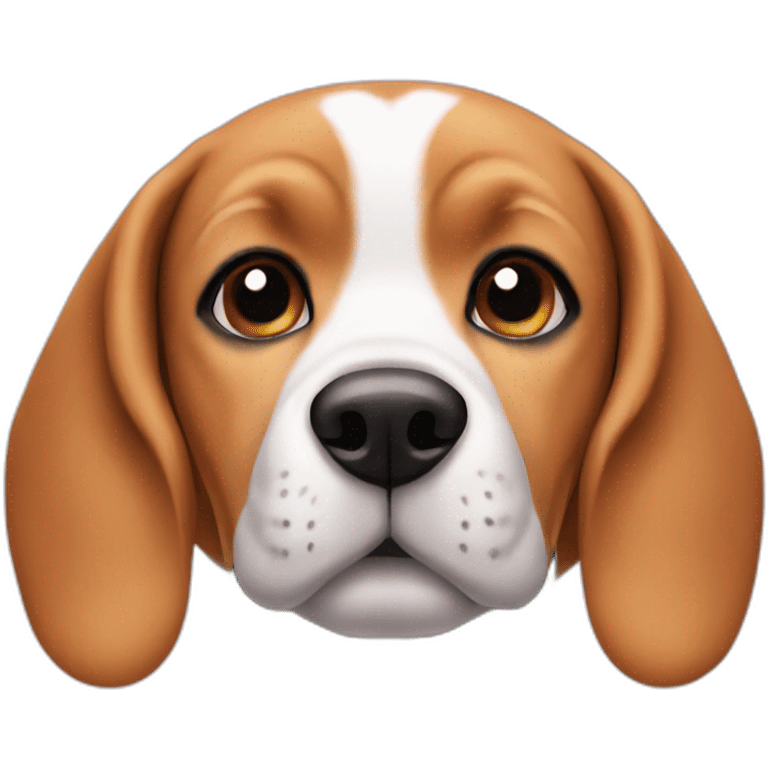 Beagle dog in pink emoji