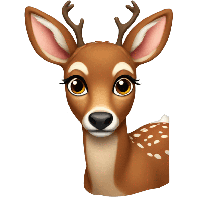 Rudolph the red-nosed fawn emoji