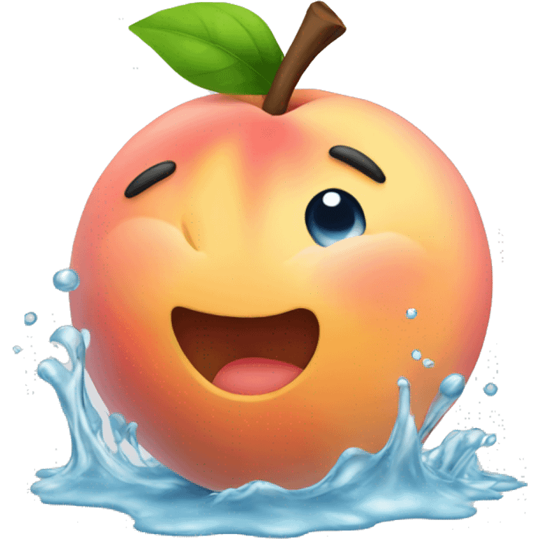 peach with water emoji