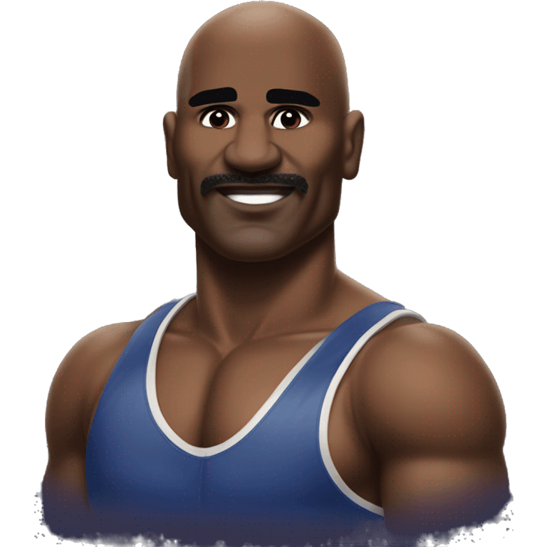 Evander Holyfield as he appeared the night he beat Mike Tyson, in boxing attire, ready to box emoji