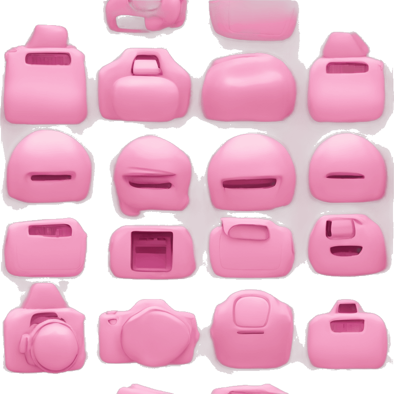 Appareil photo de couleur rose emoji