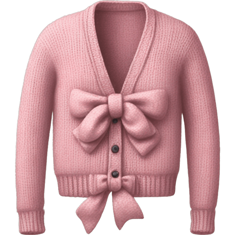 Cardigan with bow emoji