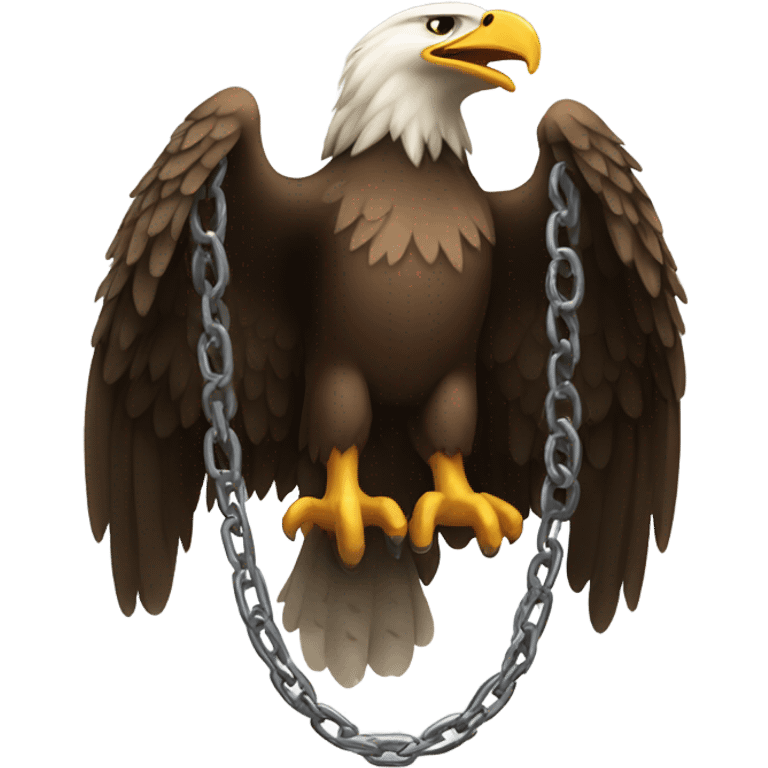 Eagle with chain emoji