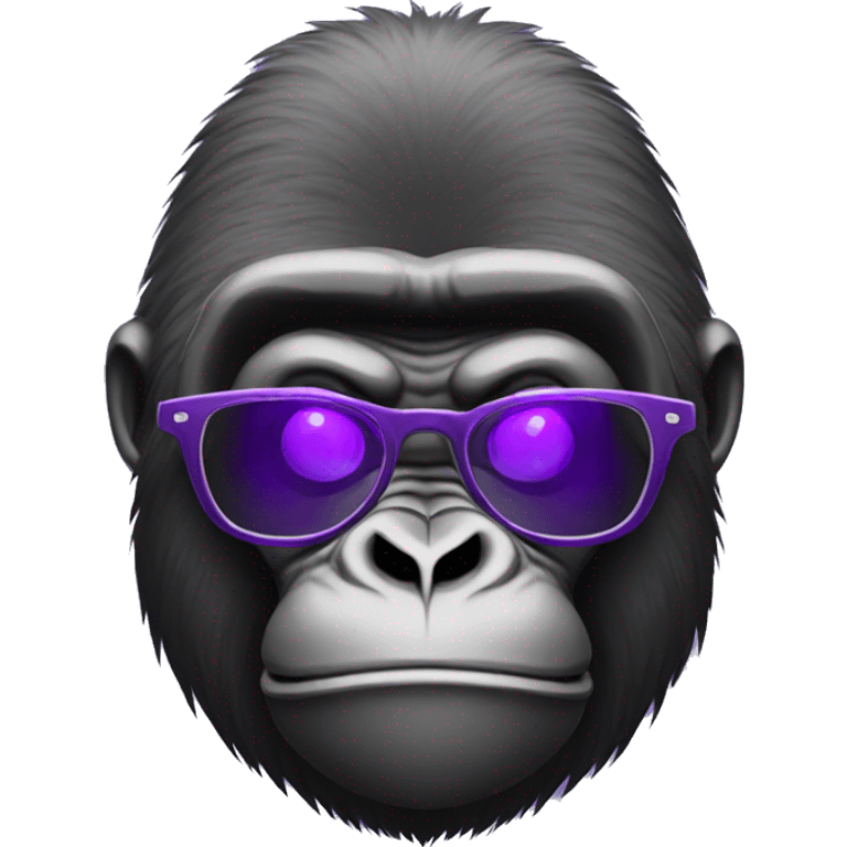 gorilla with purple glasses emoji